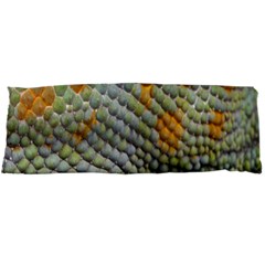 Macro Of Chameleon Skin Texture Background Body Pillow Case Dakimakura (two Sides) by Simbadda