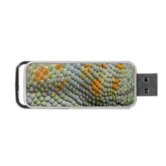 Macro Of Chameleon Skin Texture Background Portable Usb Flash (two Sides) by Simbadda