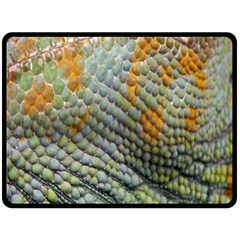 Macro Of Chameleon Skin Texture Background Double Sided Fleece Blanket (large)  by Simbadda