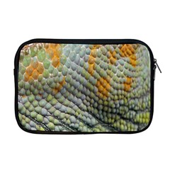 Macro Of Chameleon Skin Texture Background Apple Macbook Pro 17  Zipper Case by Simbadda