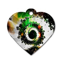 Fractal Universe Computer Graphic Dog Tag Heart (one Side) by Simbadda