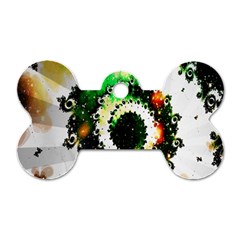 Fractal Universe Computer Graphic Dog Tag Bone (two Sides) by Simbadda