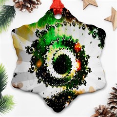 Fractal Universe Computer Graphic Snowflake Ornament (two Sides) by Simbadda