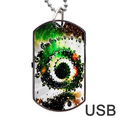 Fractal Universe Computer Graphic Dog Tag Usb Flash (one Side) by Simbadda