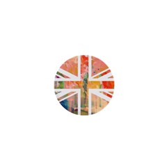 Union Jack Abstract Watercolour Painting 1  Mini Buttons by Simbadda