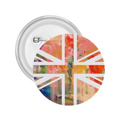 Union Jack Abstract Watercolour Painting 2 25  Buttons by Simbadda