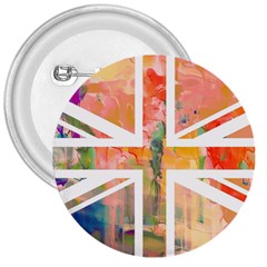 Union Jack Abstract Watercolour Painting 3  Buttons by Simbadda