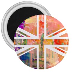 Union Jack Abstract Watercolour Painting 3  Magnets by Simbadda