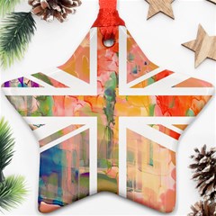 Union Jack Abstract Watercolour Painting Ornament (star) by Simbadda