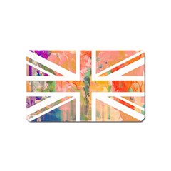 Union Jack Abstract Watercolour Painting Magnet (name Card) by Simbadda