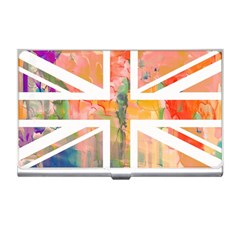 Union Jack Abstract Watercolour Painting Business Card Holders by Simbadda