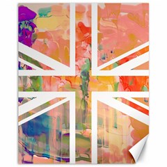 Union Jack Abstract Watercolour Painting Canvas 11  X 14   by Simbadda