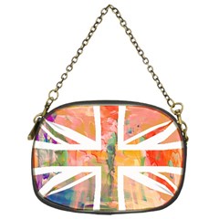 Union Jack Abstract Watercolour Painting Chain Purses (one Side)  by Simbadda