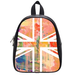 Union Jack Abstract Watercolour Painting School Bags (small)  by Simbadda