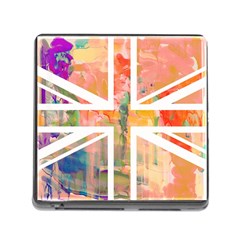 Union Jack Abstract Watercolour Painting Memory Card Reader (square) by Simbadda