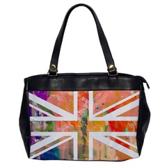 Union Jack Abstract Watercolour Painting Office Handbags by Simbadda