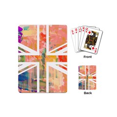 Union Jack Abstract Watercolour Painting Playing Cards (mini)  by Simbadda