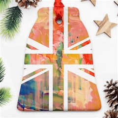 Union Jack Abstract Watercolour Painting Bell Ornament (two Sides) by Simbadda