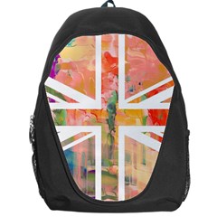 Union Jack Abstract Watercolour Painting Backpack Bag by Simbadda