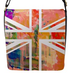 Union Jack Abstract Watercolour Painting Flap Messenger Bag (s) by Simbadda