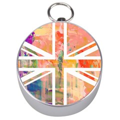 Union Jack Abstract Watercolour Painting Silver Compasses by Simbadda