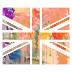 Union Jack Abstract Watercolour Painting Double Sided Flano Blanket (small)  by Simbadda