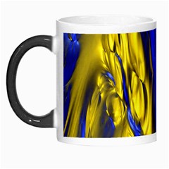 Blue And Gold Fractal Lava Morph Mugs