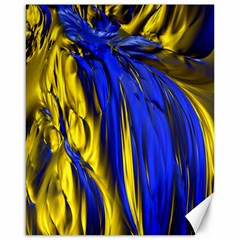 Blue And Gold Fractal Lava Canvas 16  X 20   by Simbadda