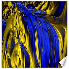 Blue And Gold Fractal Lava Canvas 20  x 20  