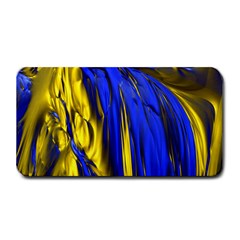 Blue And Gold Fractal Lava Medium Bar Mats