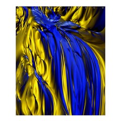 Blue And Gold Fractal Lava Shower Curtain 60  x 72  (Medium) 