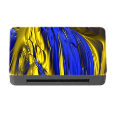 Blue And Gold Fractal Lava Memory Card Reader with CF