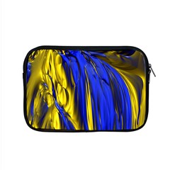 Blue And Gold Fractal Lava Apple Macbook Pro 15  Zipper Case by Simbadda