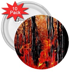 Forest Fire Fractal Background 3  Buttons (10 Pack)  by Simbadda