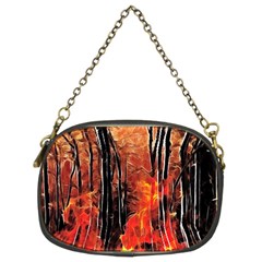 Forest Fire Fractal Background Chain Purses (two Sides)  by Simbadda