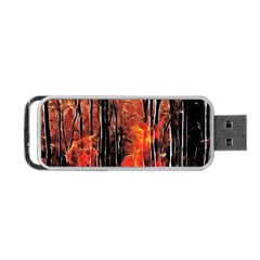 Forest Fire Fractal Background Portable Usb Flash (two Sides) by Simbadda