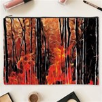 Forest Fire Fractal Background Cosmetic Bag (XXXL)  Front