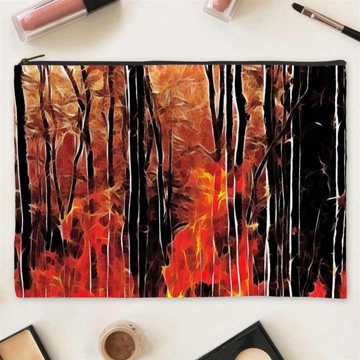 Forest Fire Fractal Background Cosmetic Bag (XXXL) 