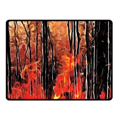 Forest Fire Fractal Background Double Sided Fleece Blanket (small)  by Simbadda