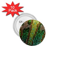 Colorful Chameleon Skin Texture 1 75  Buttons (10 Pack) by Simbadda