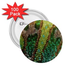 Colorful Chameleon Skin Texture 2 25  Buttons (100 Pack)  by Simbadda