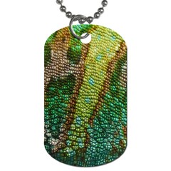 Colorful Chameleon Skin Texture Dog Tag (one Side) by Simbadda