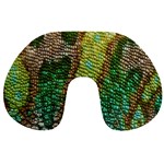 Colorful Chameleon Skin Texture Travel Neck Pillows Front