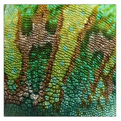 Colorful Chameleon Skin Texture Large Satin Scarf (square) by Simbadda