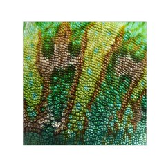 Colorful Chameleon Skin Texture Small Satin Scarf (square) by Simbadda