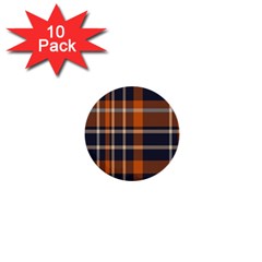 Tartan Background Fabric Design Pattern 1  Mini Buttons (10 Pack)  by Simbadda