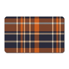 Tartan Background Fabric Design Pattern Magnet (rectangular) by Simbadda