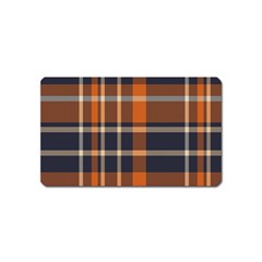 Tartan Background Fabric Design Pattern Magnet (name Card) by Simbadda