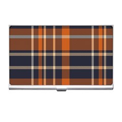 Tartan Background Fabric Design Pattern Business Card Holders by Simbadda