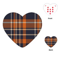 Tartan Background Fabric Design Pattern Playing Cards (heart)  by Simbadda